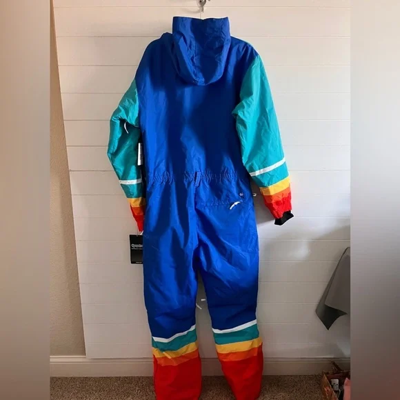 Tipsy Elves Ski Suit Mens Large Rise ‘n Ride Retro Snow Suit Brand Missing Belt - Picture 7 of 13